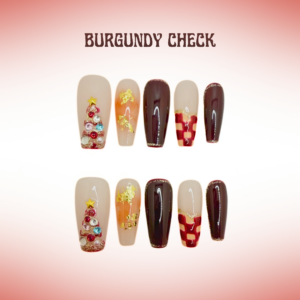 BURGUNDY CHECK